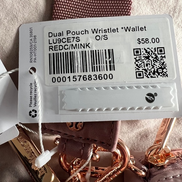 NWT Dual Pouch Wristlet Wallet - Red Clay and Mink Berry - Picture 5 of 7